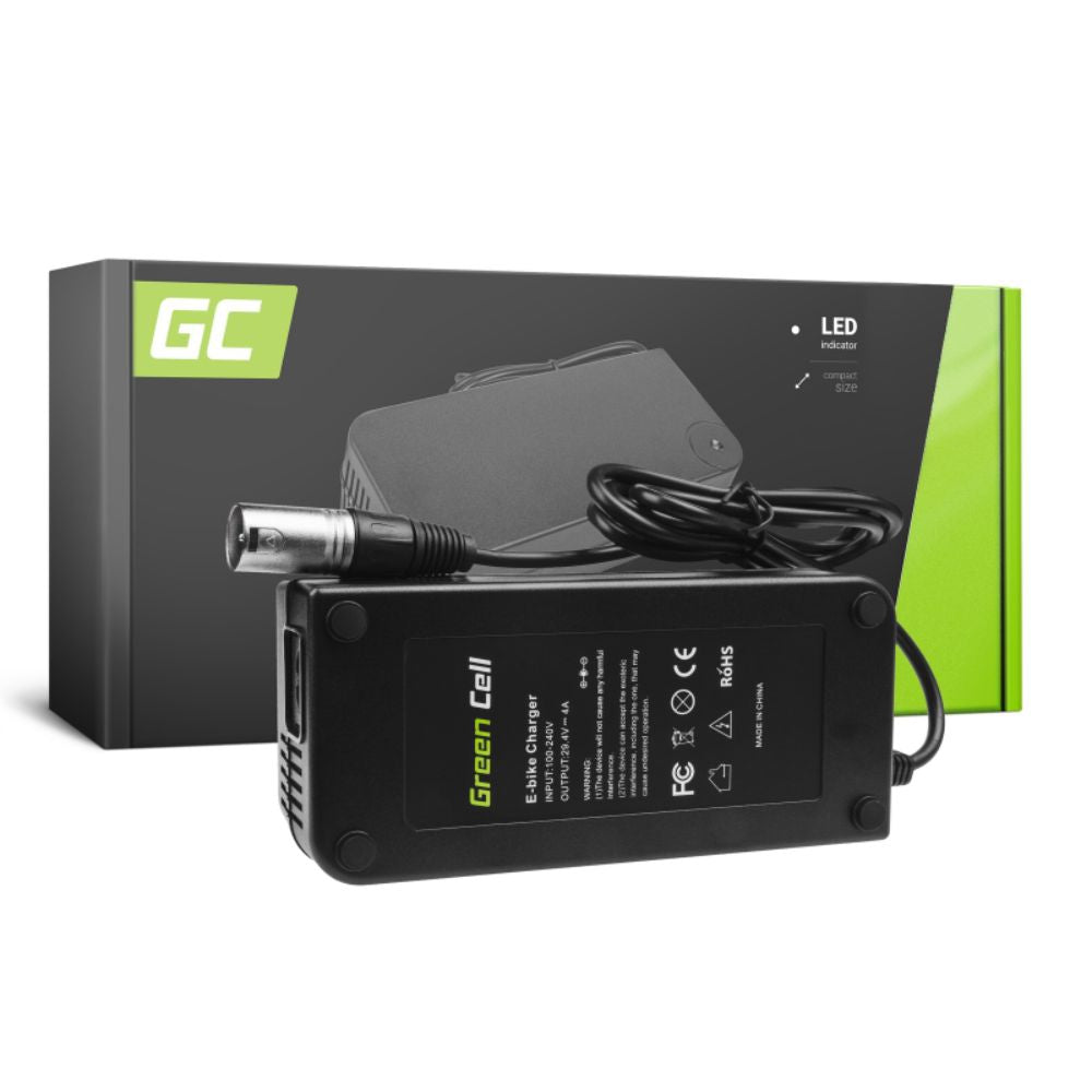 Carregador De Baterias E-Bike Xlr 3P 29.4V 4A Green Cell - NOVEDUC Equipamento Laboratório e Formação Profissional