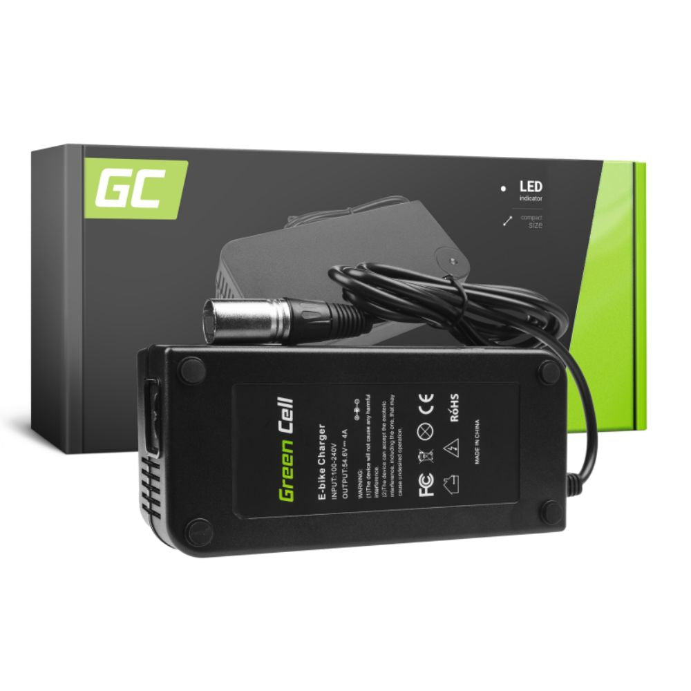 Carregador De Baterias E-Bike Xlr 3P 54.6V 4A Green Cell - NOVEDUC Equipamento Laboratório e Formação Profissional