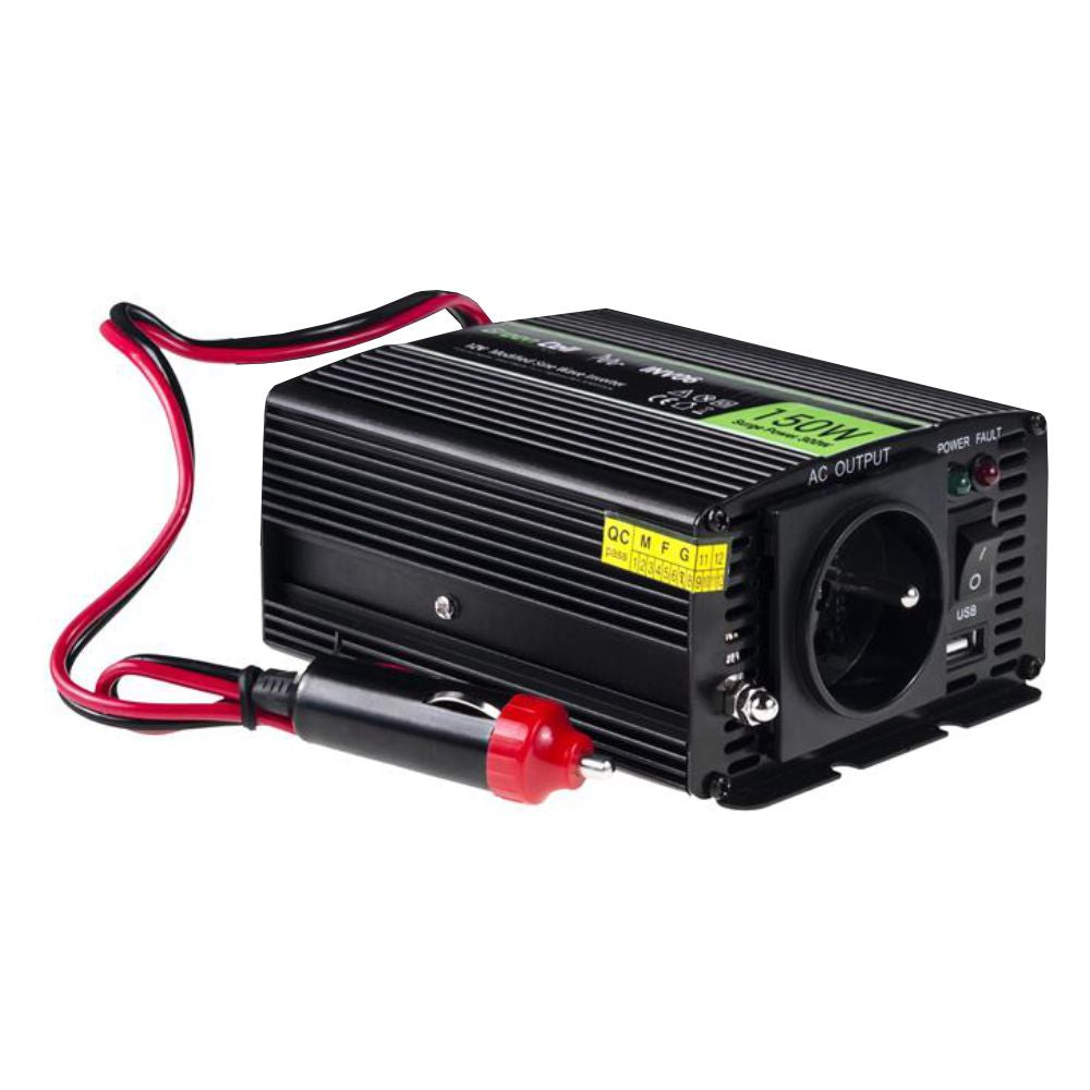 Conversor 12V-230V 150W Onda Modificada Green Cell - NOVEDUC Equipamento Laboratório e Formação Profissional