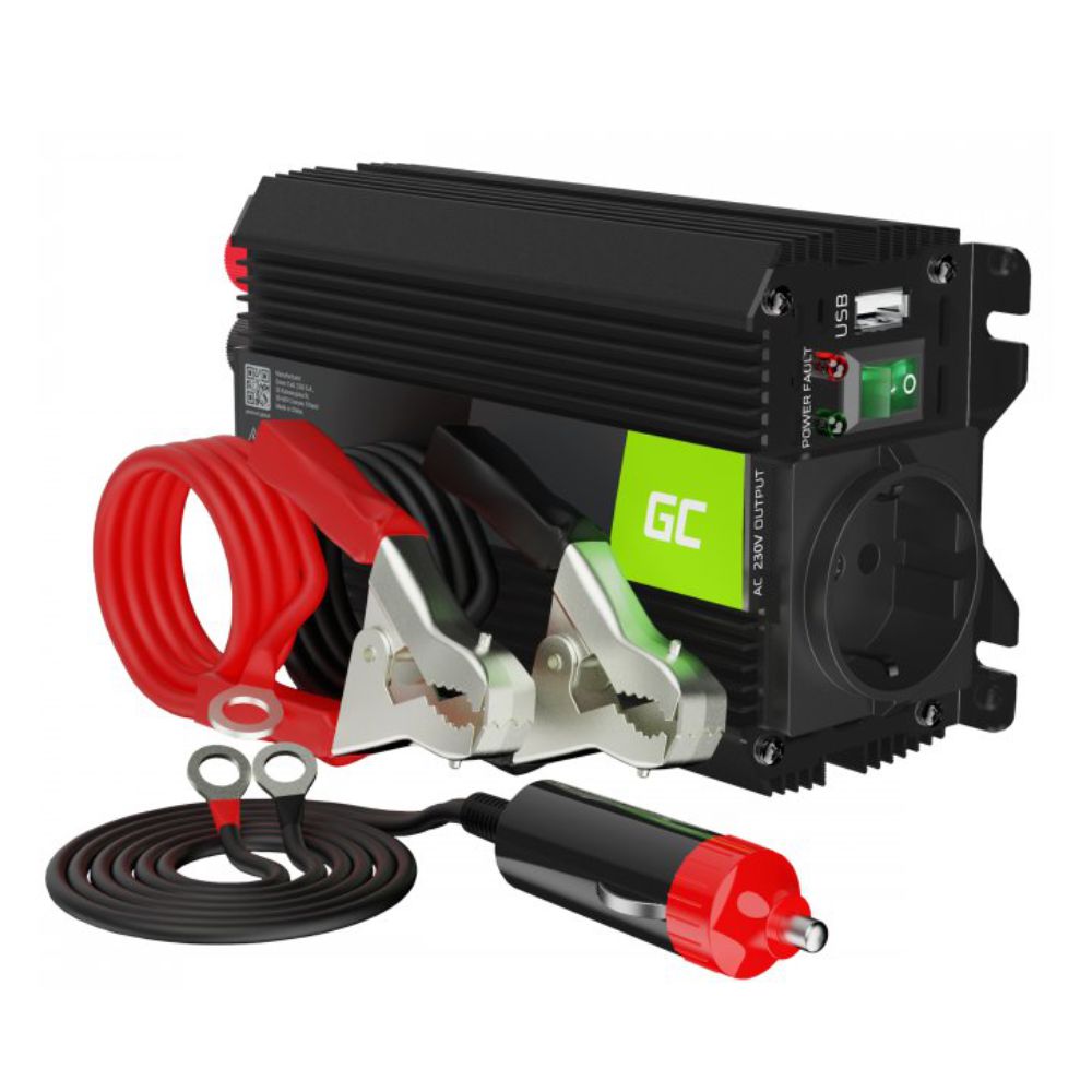 Conversor 12V-230V 300W Onda Modificada Green Cell - NOVEDUC Equipamento Laboratório e Formação Profissional