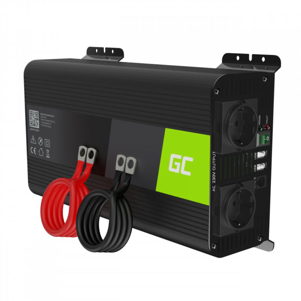 Conversor 12V-230V Usb 1000W Onda Pura Green Cell - NOVEDUC Equipamento Laboratório e Formação Profissional