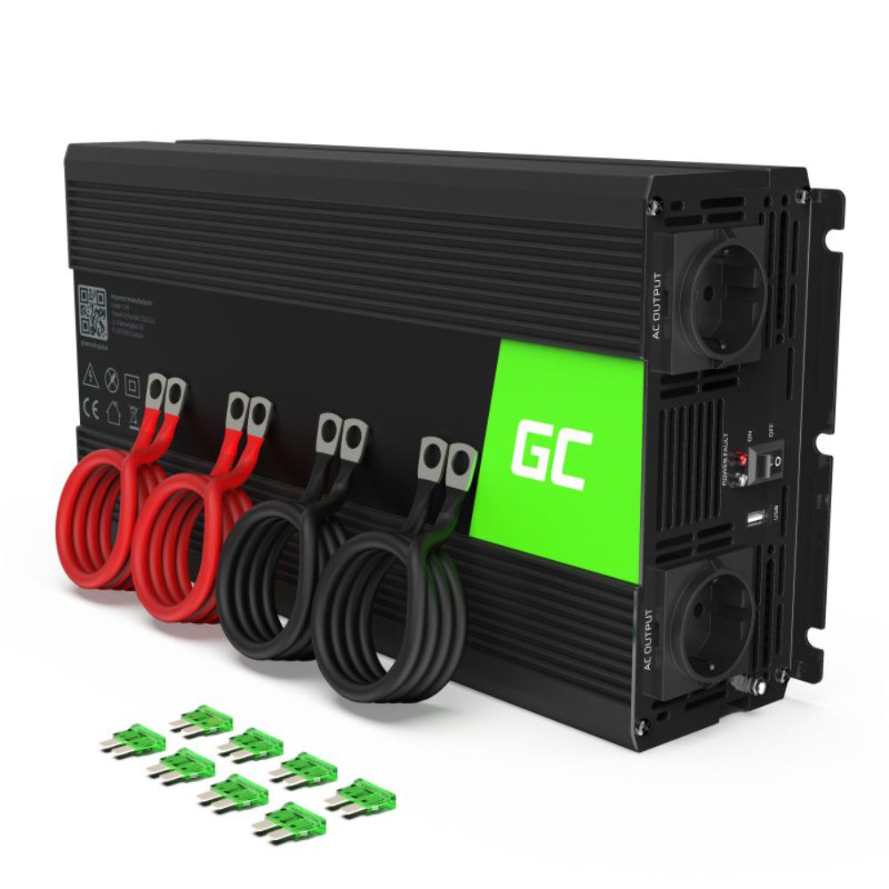 Conversor 24V-230V 2000W Onda Modificada Green Cell - NOVEDUC Equipamento Laboratório e Formação Profissional
