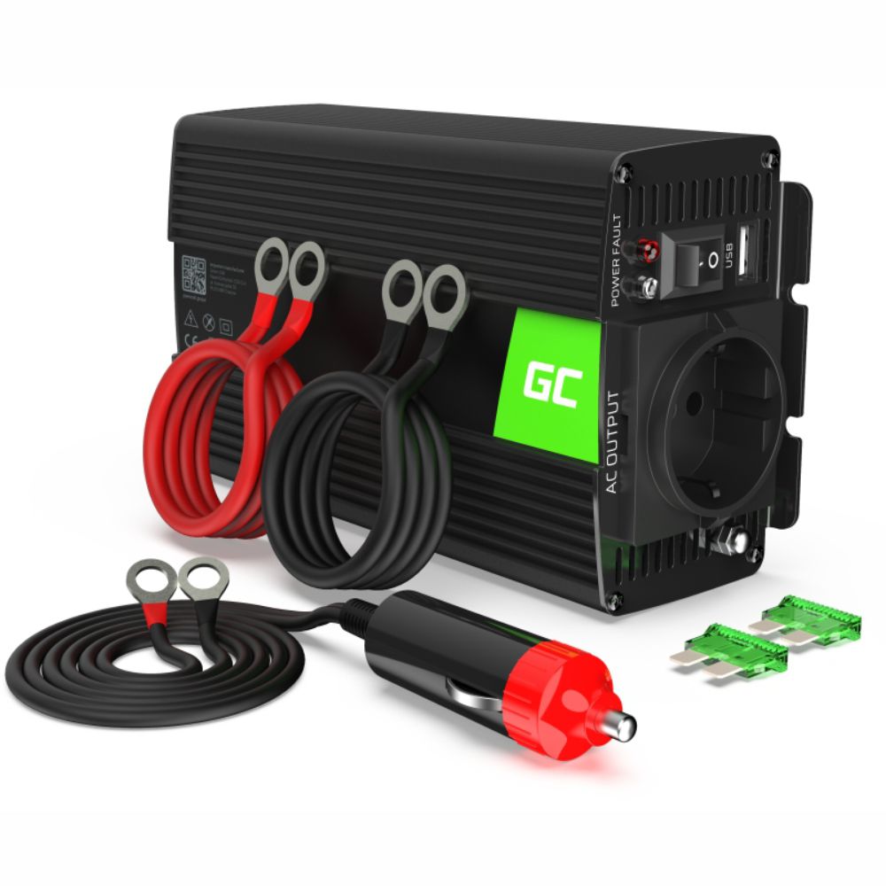Conversor 24V-230V Usb 300W Onda Modificada Green Cell - NOVEDUC Equipamento Laboratório e Formação Profissional