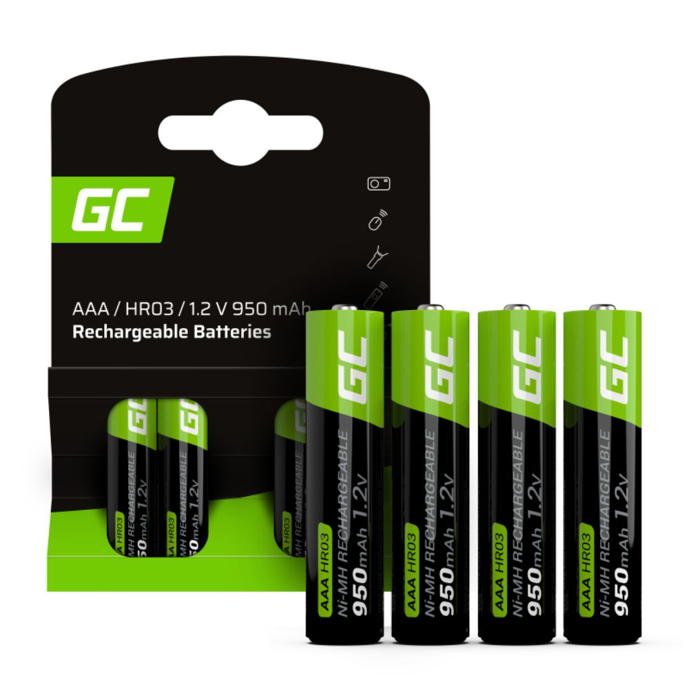 Pilha Recarregável Aaa 1.2V 950Ma 4X Blister Green Cell - NOVEDUC Equipamento Laboratório e Formação Profissional