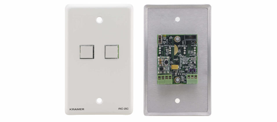 RC-2C PAINEL DE BOTÕES DE PAREDE 2 BOTÕES