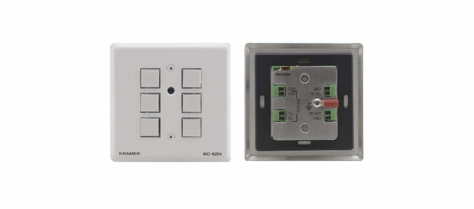 PAINEL DE BOTÕES RC-52N 6 BOTÕES SERIAL E IR COR: BRANCO