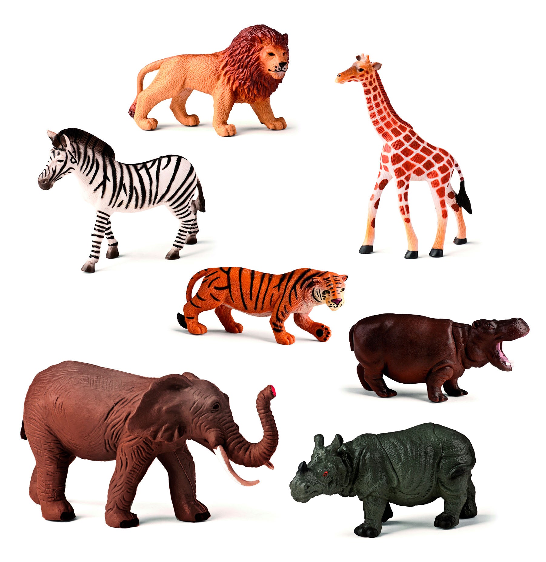 Animais da Selva, 7 Unid. - NOVEDUC Equipamento Laboratório e Formação Profissional