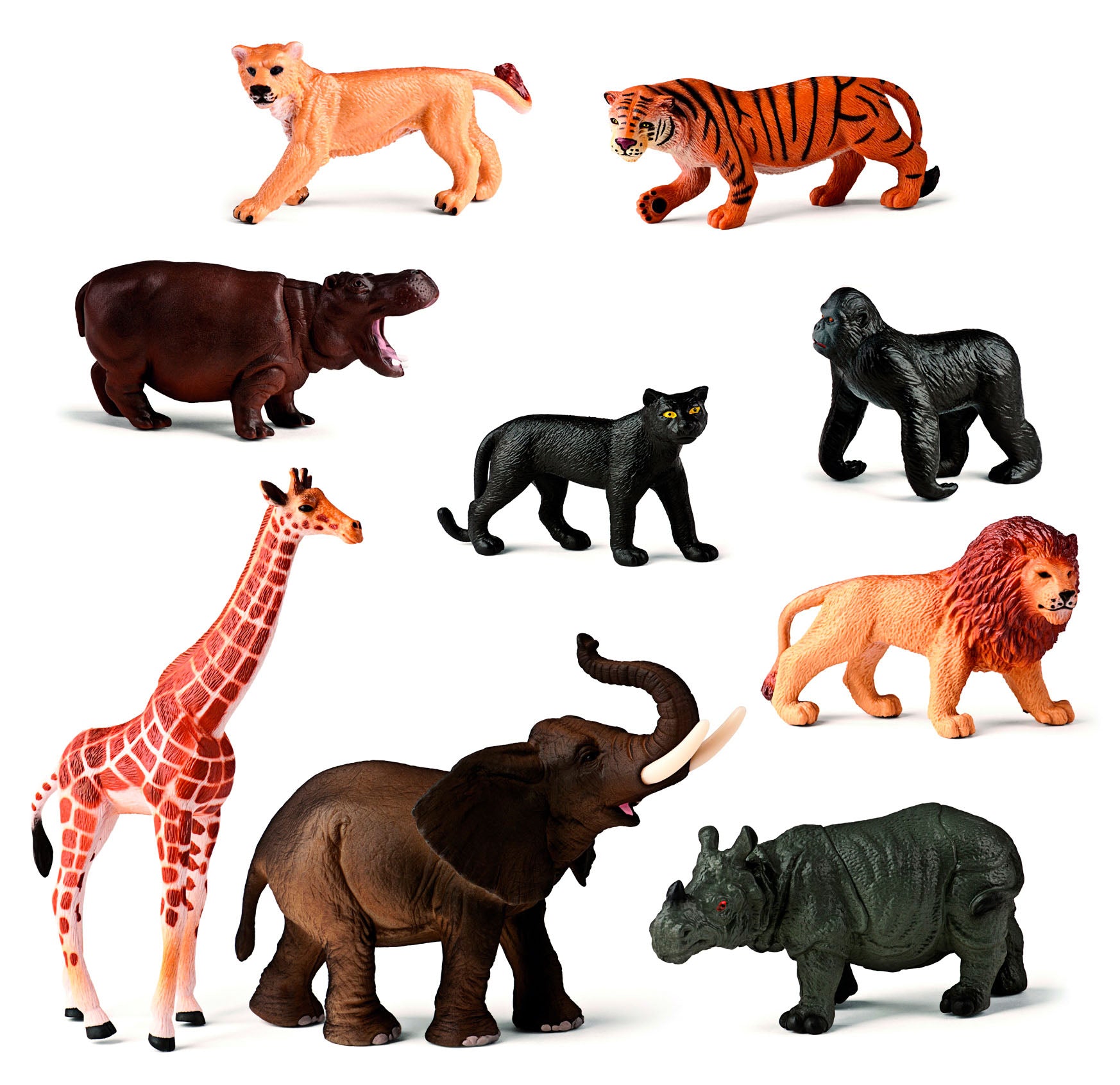 Animais da Selva, 9 Unid. - NOVEDUC Equipamento Laboratório e Formação Profissional
