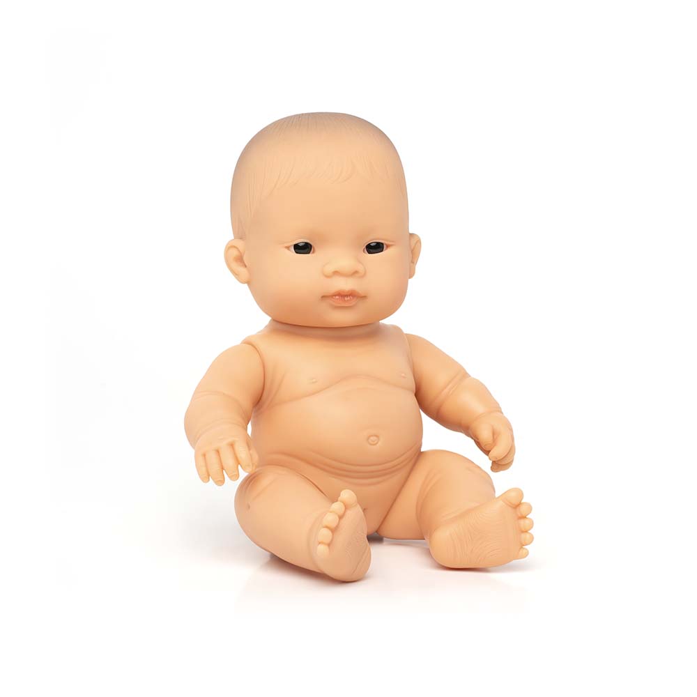 Boneca Bebé Asiática 21cm (Enviado em Saco e sem Roupa Interior) - NOVEDUC Equipamento Laboratório e Formação Profissional