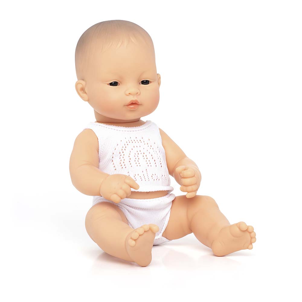 Boneca Bebé Asiática 32cm (Enviado em Caixa e com Roupa Interior) - NOVEDUC Equipamento Laboratório e Formação Profissional
