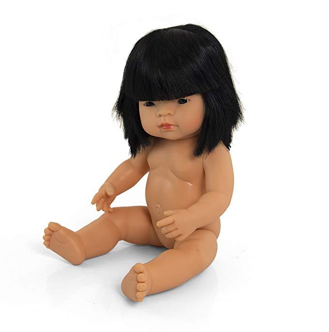 Boneca Bebé Asiática 38cm (Enviado em Saco e sem Roupa Interior) - NOVEDUC Equipamento Laboratório e Formação Profissional