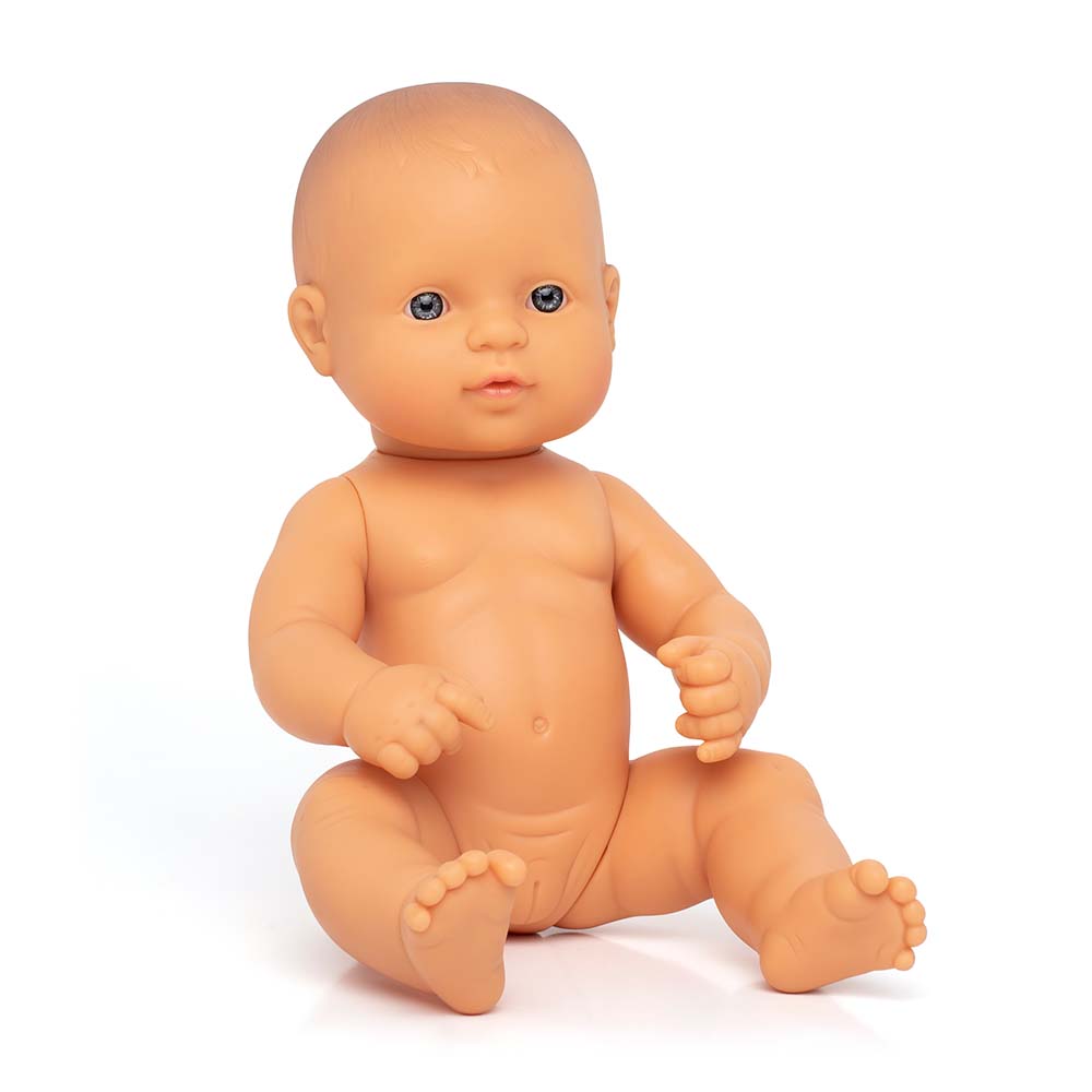 Boneca Bebé Europeia 32cm (Enviado em Saco e sem Roupa Interior) - NOVEDUC Equipamento Laboratório e Formação Profissional