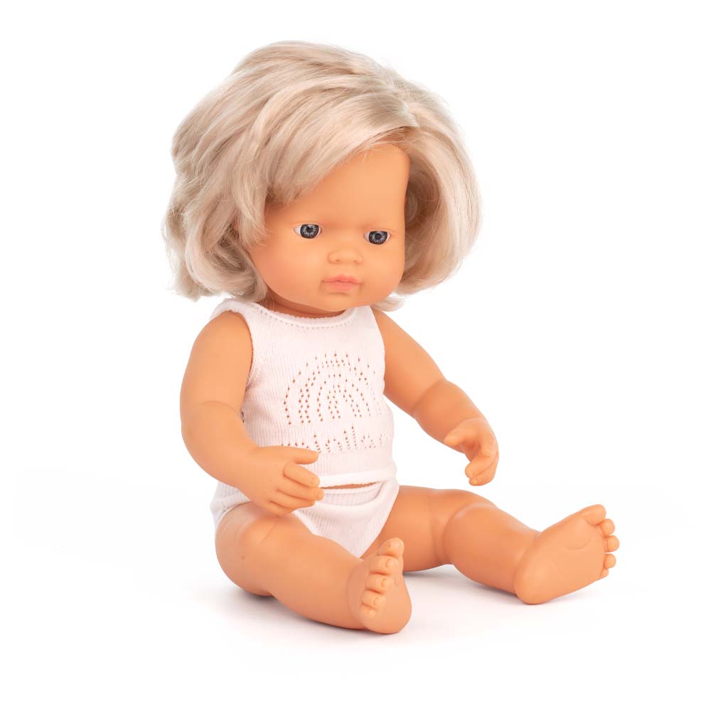 Boneca Bebé Europeia 38cm (Enviado em caixa e com Roupa Interior) - NOVEDUC Equipamento Laboratório e Formação Profissional
