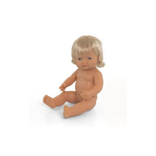 Boneca Bebé Europeia 38cm (Enviado em Saco e sem Roupa Interior) - NOVEDUC Equipamento Laboratório e Formação Profissional