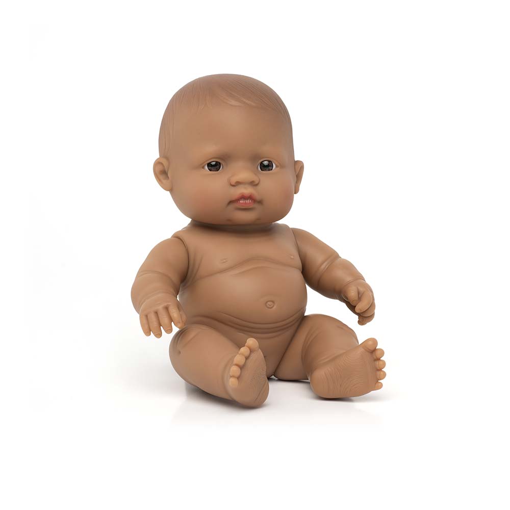 Boneca Bebé Latino-americana 21cm (Enviado em Saco e sem Roupa Interior) - NOVEDUC Equipamento Laboratório e Formação Profissional