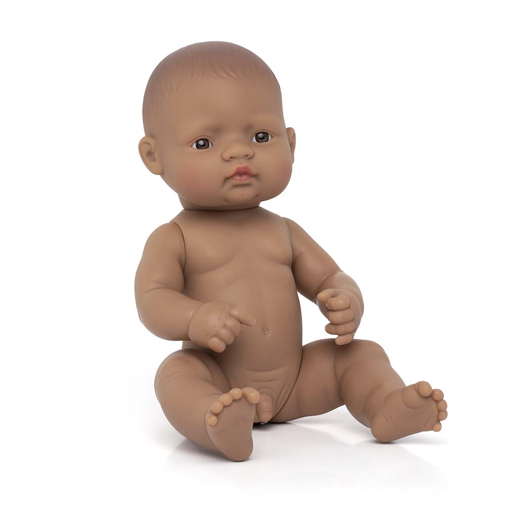 Boneca Bebé Latino-americana 32cm (Enviado em Saco e sem Roupa Interior) - NOVEDUC Equipamento Laboratório e Formação Profissional