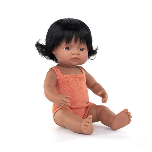 Boneca Bebé Latino-Americana 38cm (Enviado em Caixa e com Roupa) - NOVEDUC Equipamento Laboratório e Formação Profissional