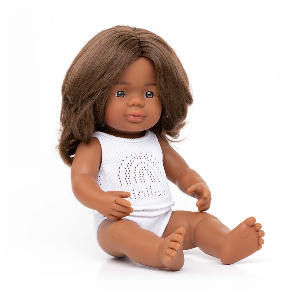 Boneca Bebé Nativo Australiana 38cm (Enviado em caixa e com Roupa Interior) - NOVEDUC Equipamento Laboratório e Formação Profissional