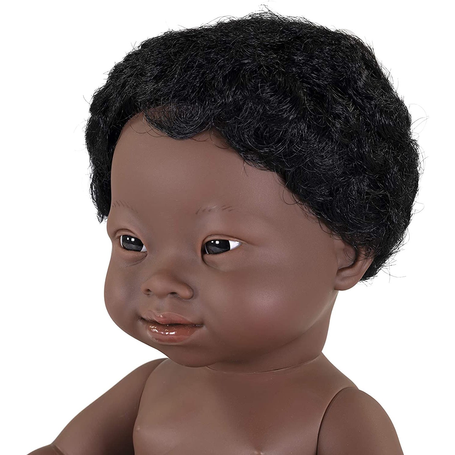Boneco Bebé Africano com Síndrome de Down 38cm (Enviado em Saco e sem Roupa Interior) - NOVEDUC Equipamento Laboratório e Formação Profissional