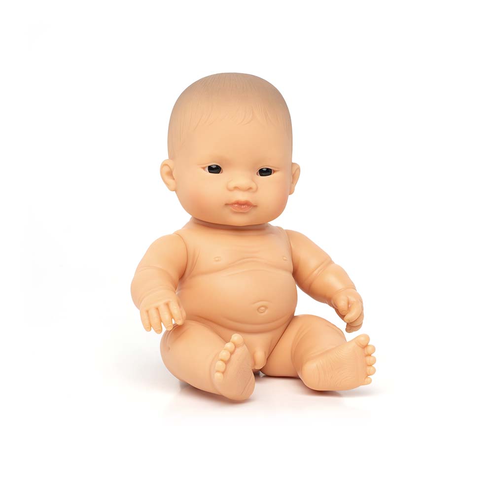 Boneco Bebé Asiático 21cm (Enviado em Saco e sem Roupa Interior) - NOVEDUC Equipamento Laboratório e Formação Profissional