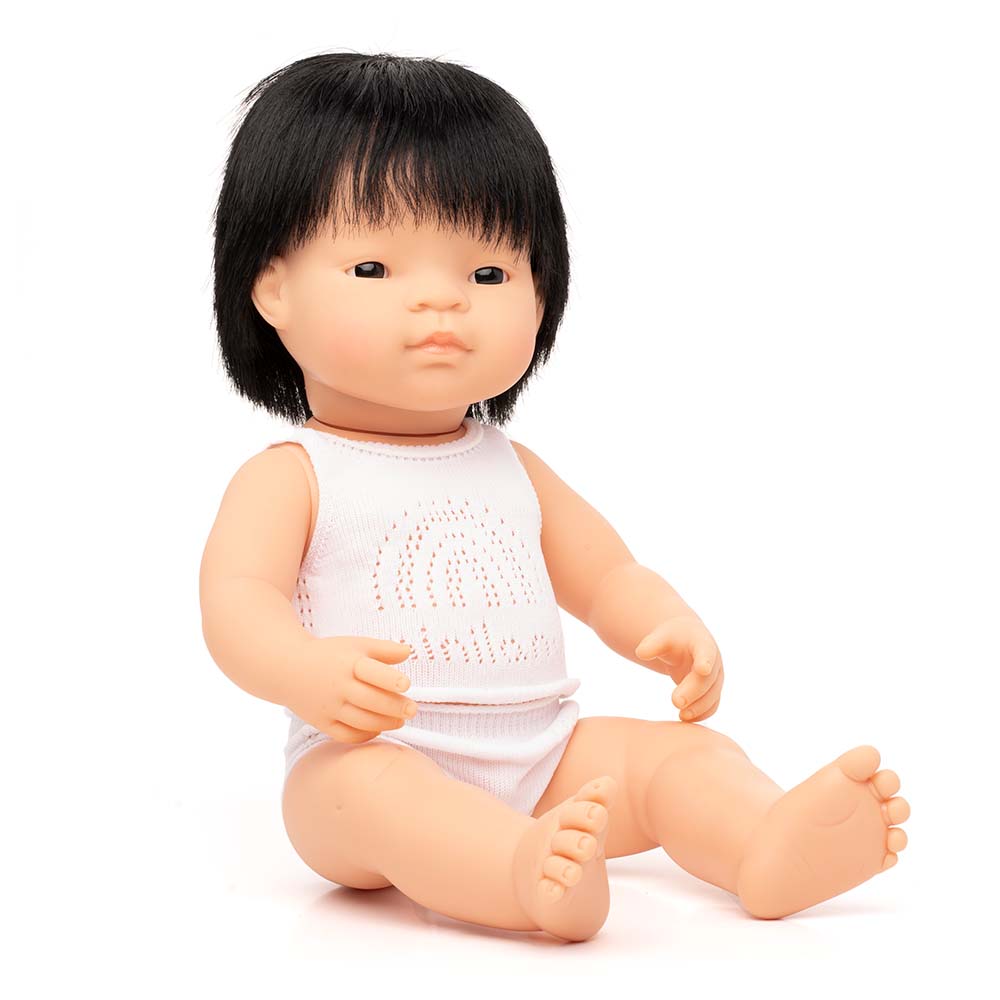 Boneco Bebé Asiático 38cm (Enviado em caixa e com Roupa Interior) - NOVEDUC Equipamento Laboratório e Formação Profissional