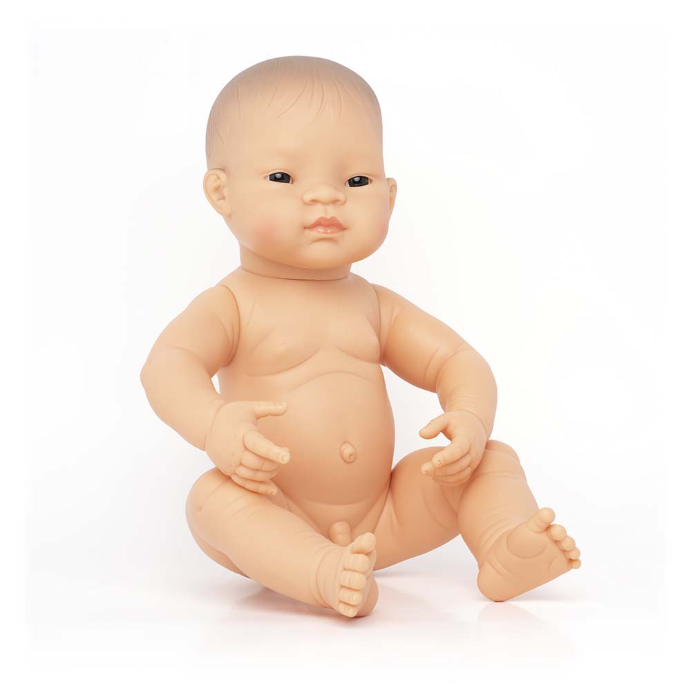 Boneco Bebé Asiático 40cm (Enviado em Saco e sem Roupa Interior) - NOVEDUC Equipamento Laboratório e Formação Profissional