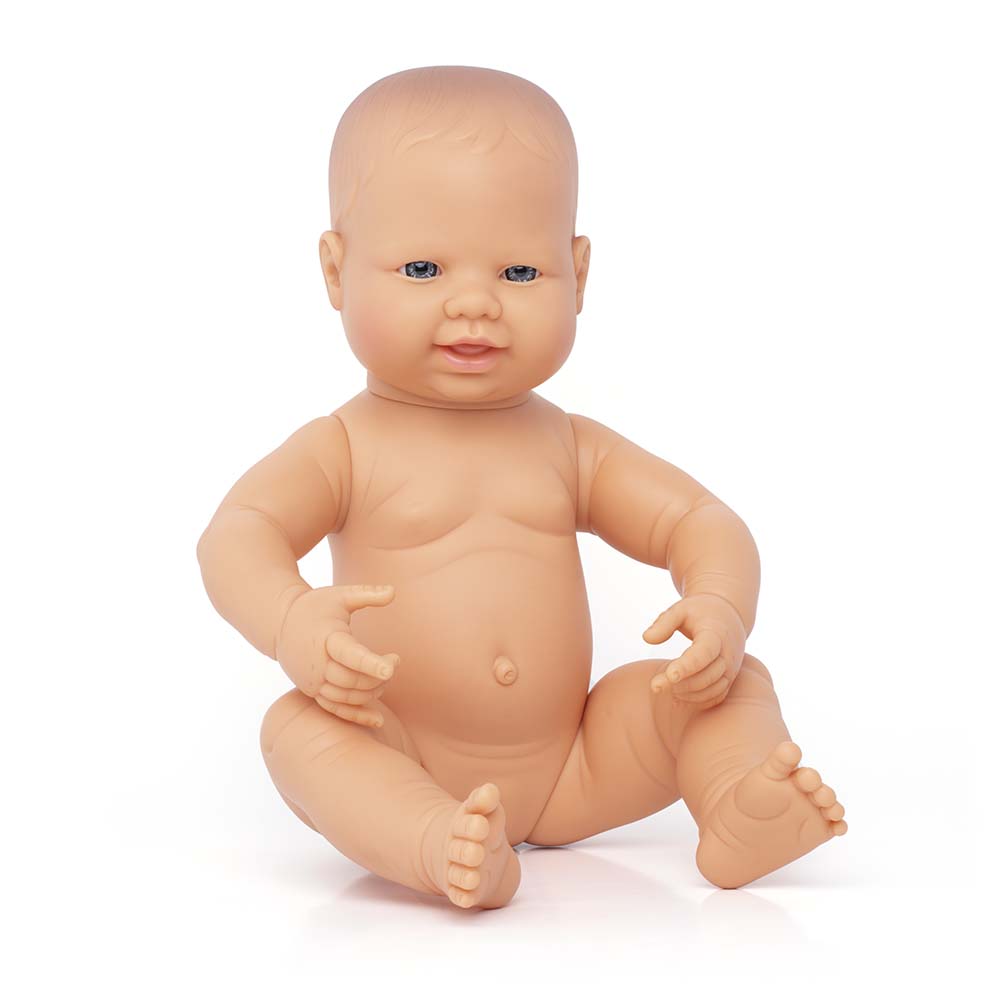 Boneco Bebé Europeia 40cm (Enviado em Saco e sem Roupa Interior) - NOVEDUC Equipamento Laboratório e Formação Profissional