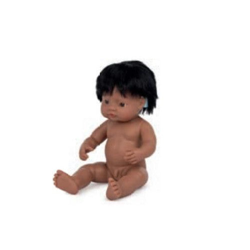 Boneco Bebé Latino-Americano com Aparelho Auditivo 38cm (Enviado em Saco e sem Roupa Interior) - NOVEDUC Equipamento Laboratório e Formação Profissional