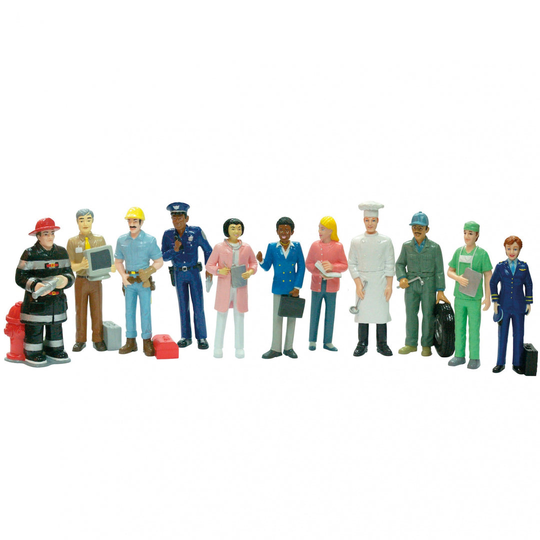 Bonecos das Profissões, 11 Unid. - NOVEDUC Equipamento Laboratório e Formação Profissional
