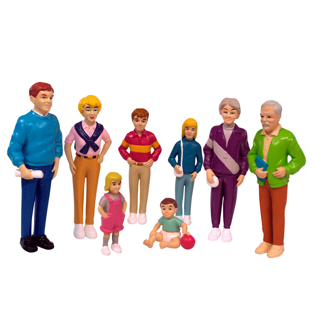 Bonecos de Família Europeia, 8 Unid. - NOVEDUC Equipamento Laboratório e Formação Profissional