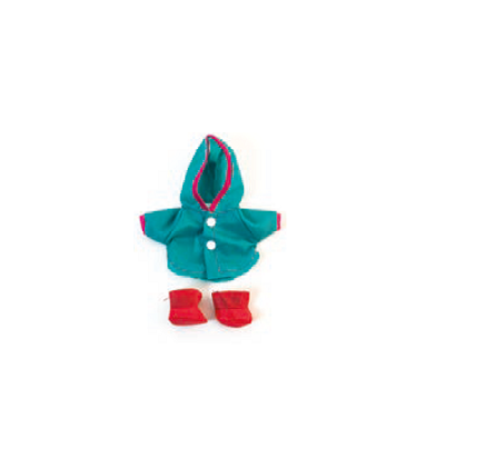 Capa de Chuva e Botas para Bonecos Bebé 21cm - NOVEDUC Equipamento Laboratório e Formação Profissional