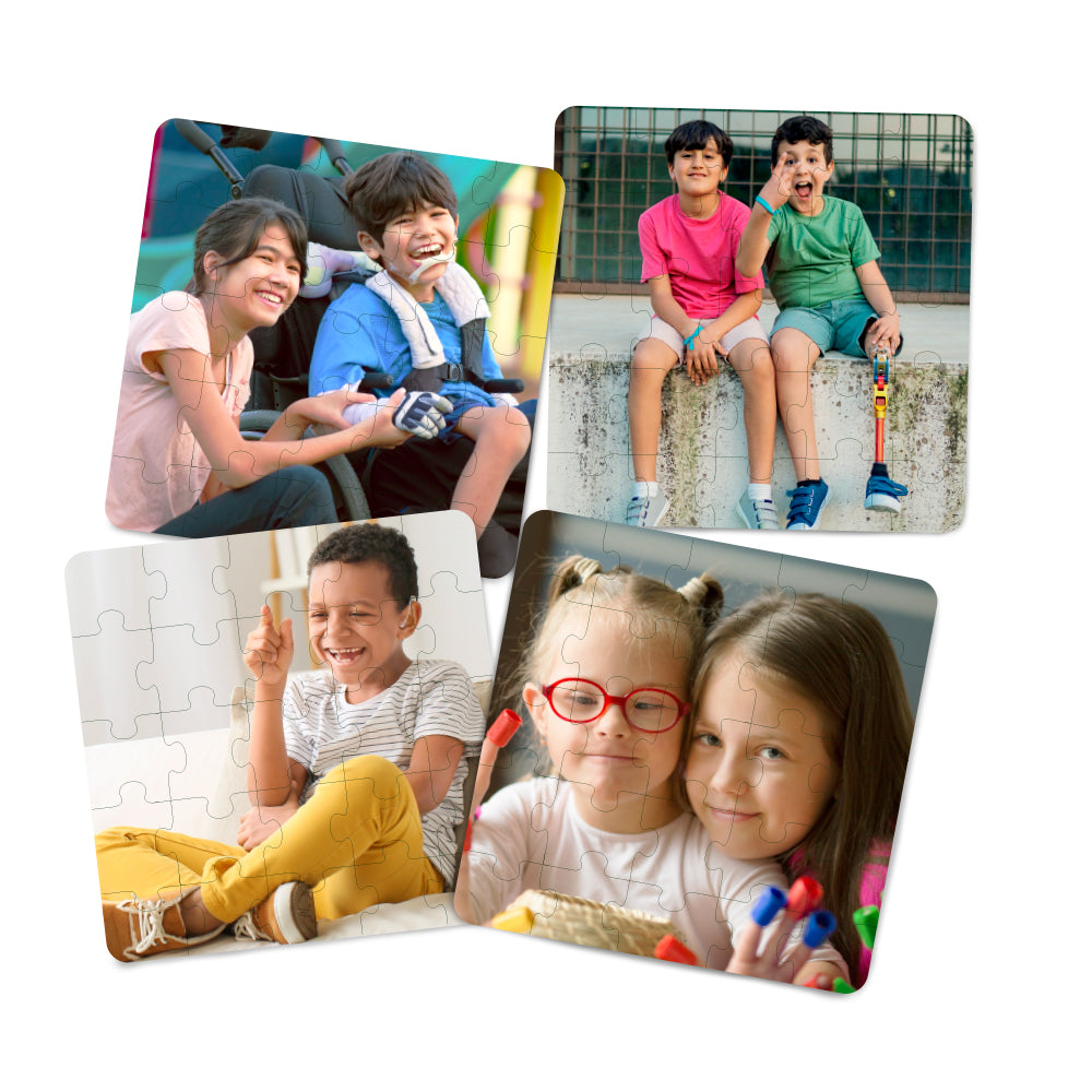 Conjunto 4 Puzzle Inclusão - NOVEDUC Equipamento Laboratório e Formação Profissional