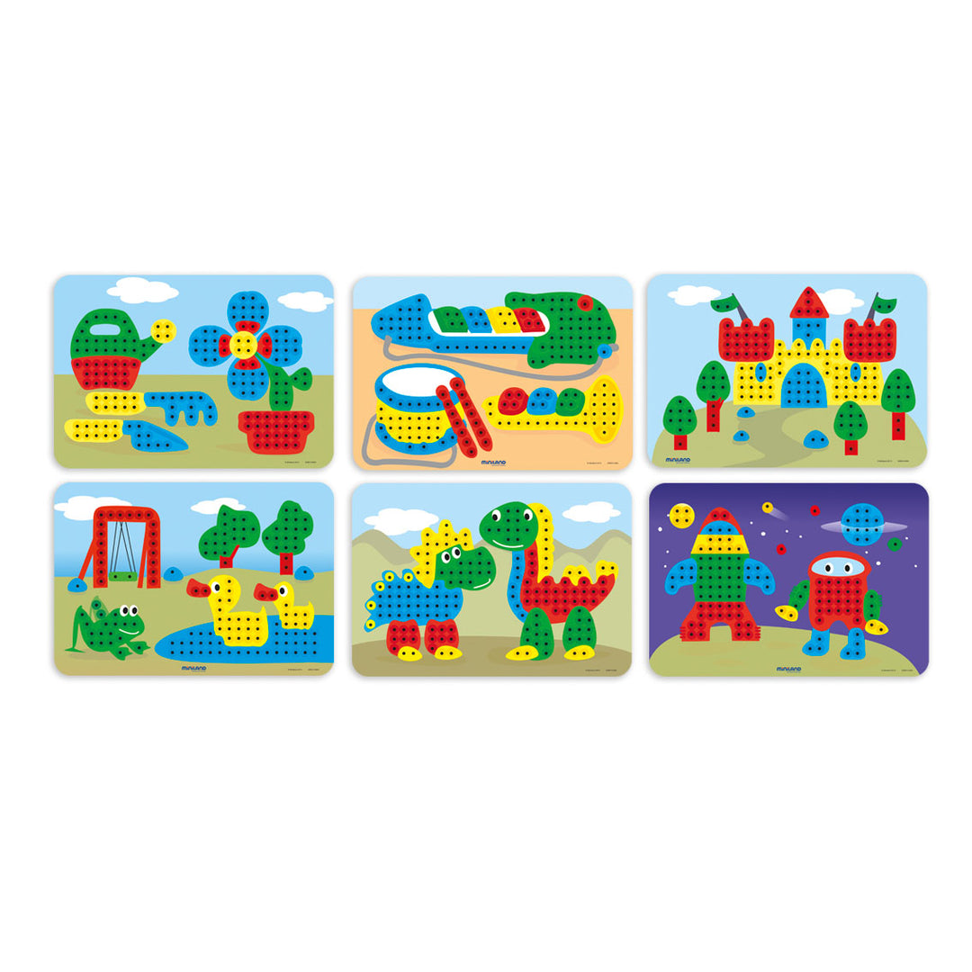 Conjunto 6 Placas Brancas para Pinos 10mm