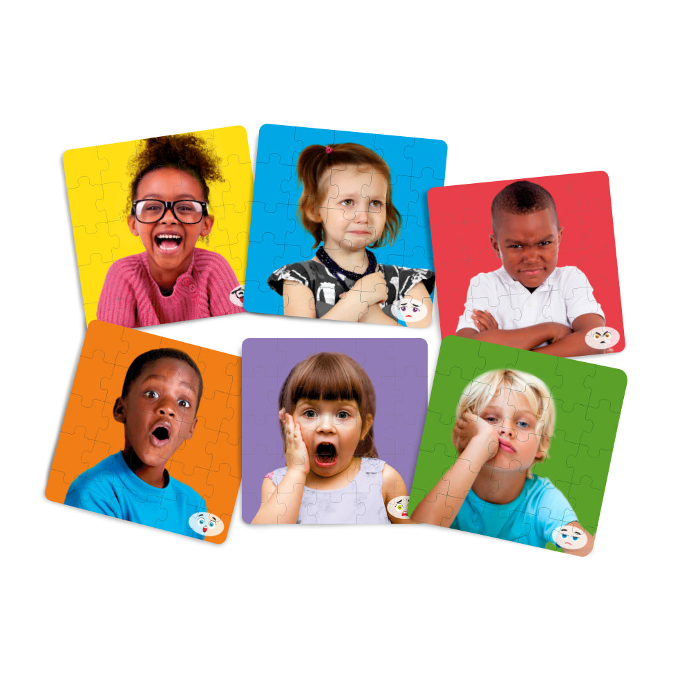 Conjunto 6 Puzzle Emoções - NOVEDUC Equipamento Laboratório e Formação Profissional