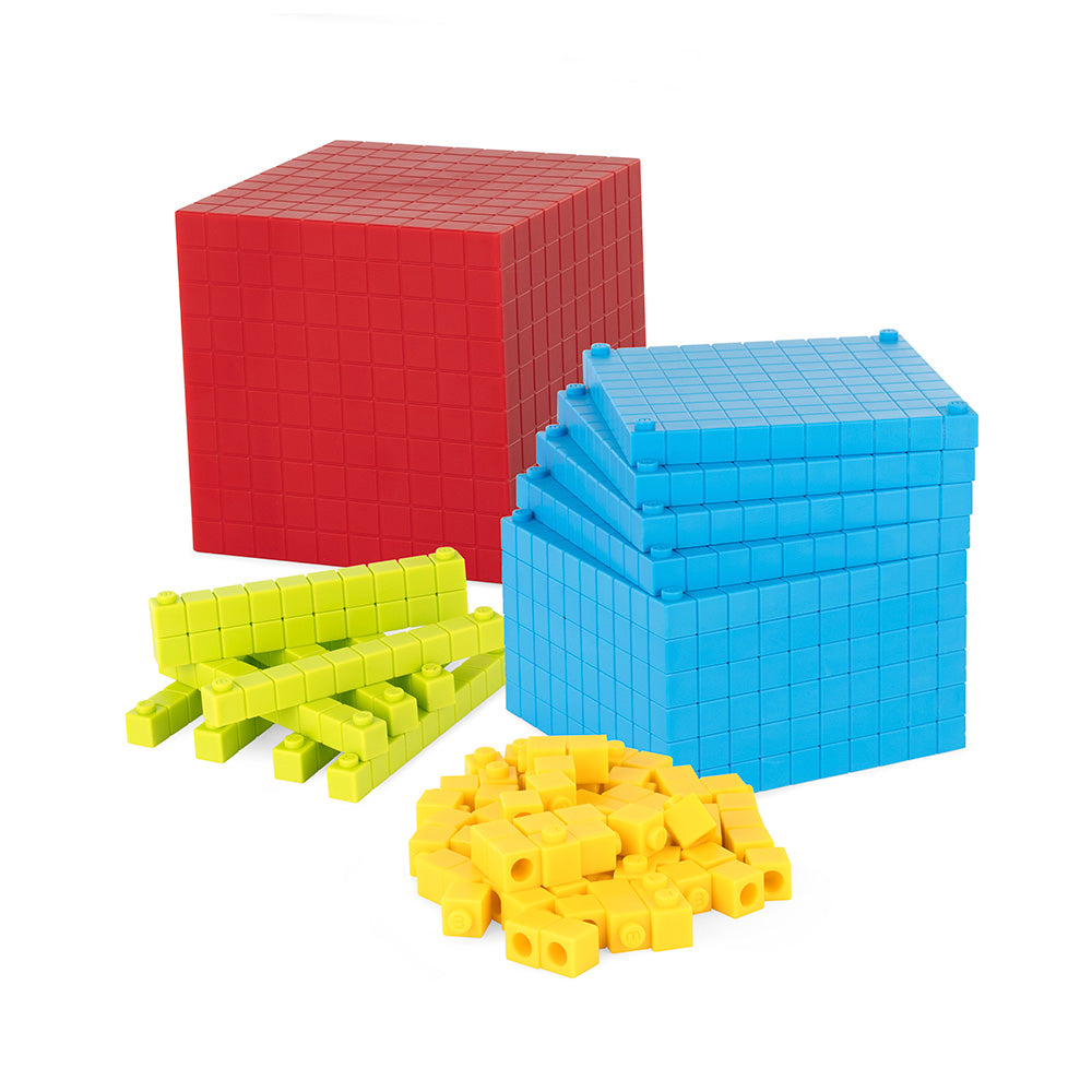 Conjunto Base 10 Colorida, 121 peças - NOVEDUC Equipamento Laboratório e Formação Profissional