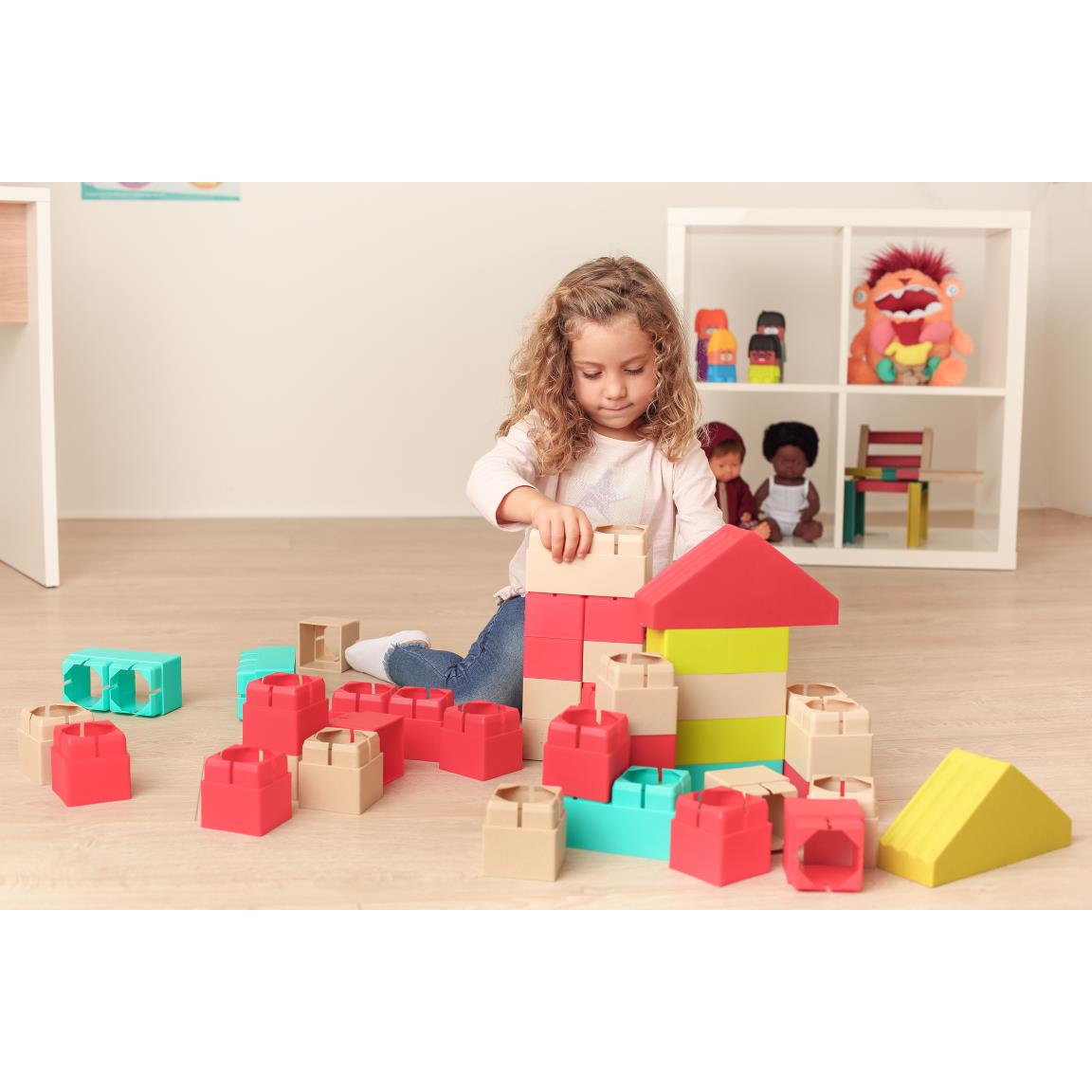 Conjunto Blocos de Construção Ecológicos, 40 Peças - NOVEDUC Equipamento Laboratório e Formação Profissional
