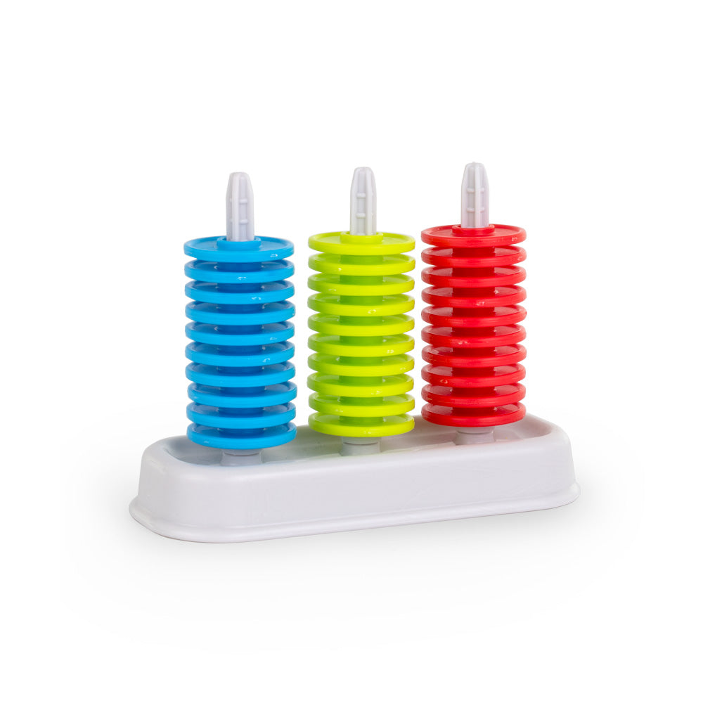 Conjunto de 4 Ábacos com 3 Hastes