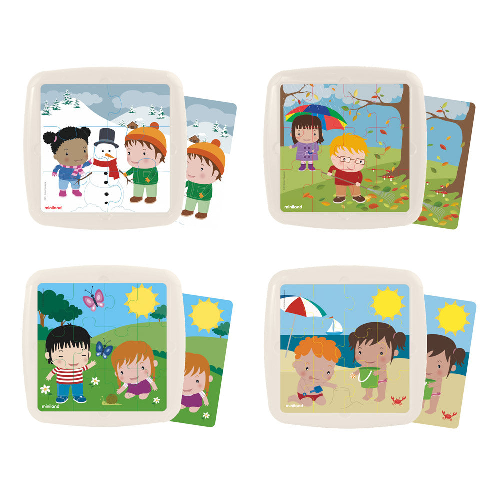 Conjunto de 4 Puzzles: As Estações do Ano