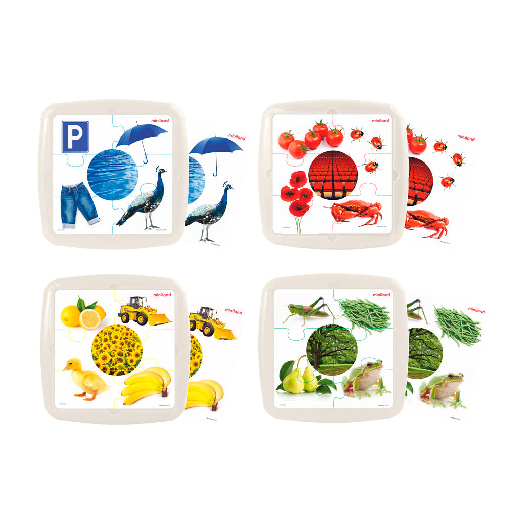 Conjunto de 4 Puzzles das Cores