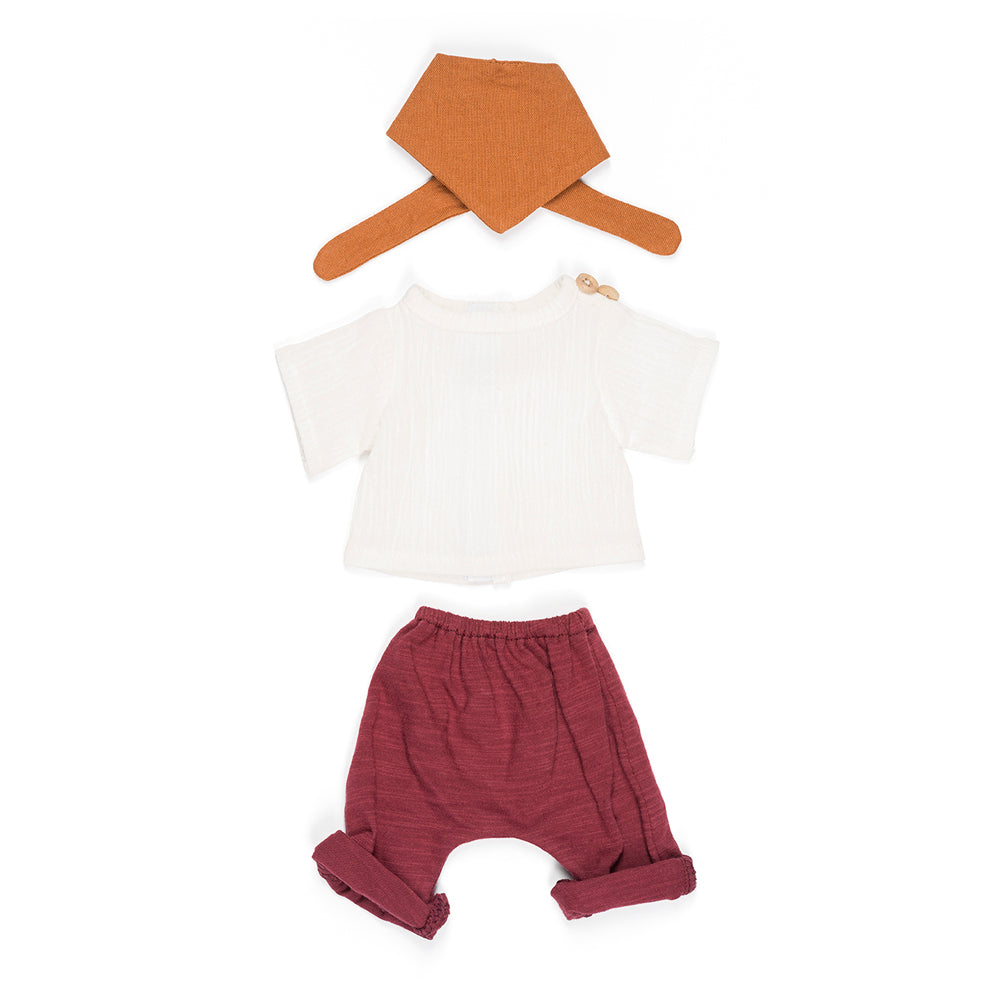 Conjunto de Roupa com Lenço para Boneco Bebé 32cm - NOVEDUC Equipamento Laboratório e Formação Profissional