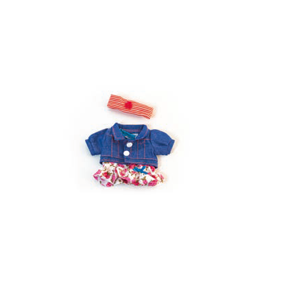 Conjunto de Roupa de Saia Flores e Casaco para Boneca Bebé 21cm - NOVEDUC Equipamento Laboratório e Formação Profissional