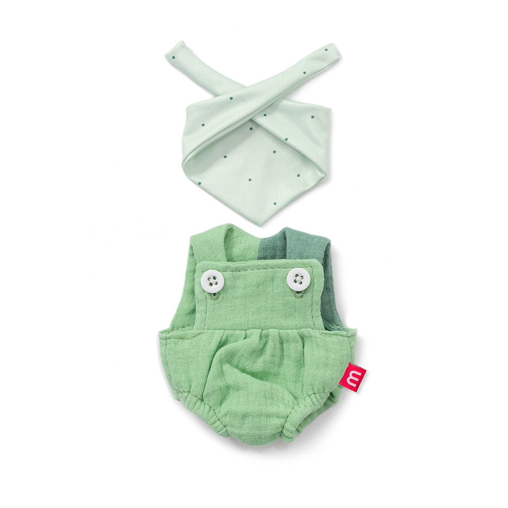 Conjunto de Roupa e Lenço Cabeça para Boneco Menino Bebé 21cm