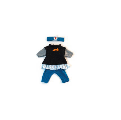 Conjunto de Roupa Meia Estação Cinza para Boneca Bebé 38cm - NOVEDUC Equipamento Laboratório e Formação Profissional