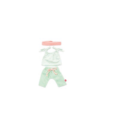 Conjunto de Roupa Verde para Boneca Bebé  38cm - NOVEDUC Equipamento Laboratório e Formação Profissional
