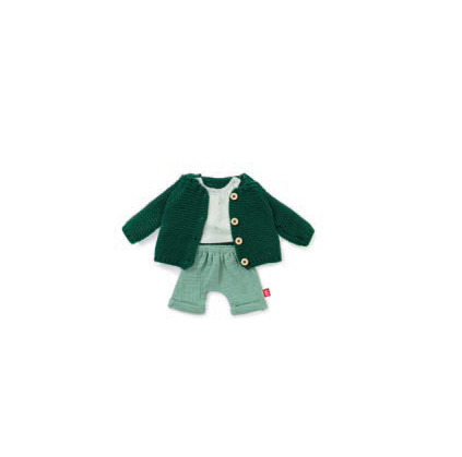 Conjunto de Roupa Verde para Boneco Bebé  38cm - NOVEDUC Equipamento Laboratório e Formação Profissional