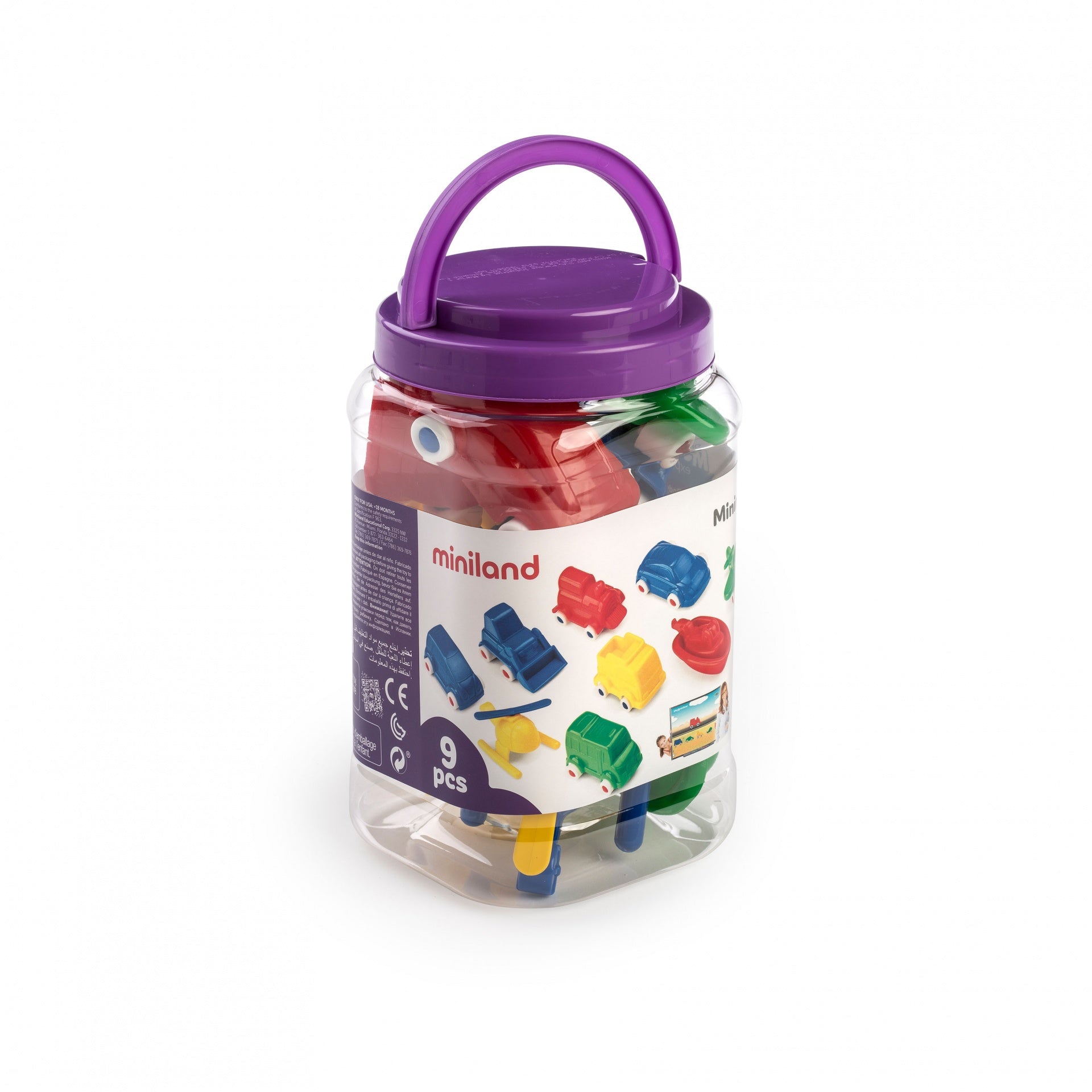 Conjunto Mini Veículos 9cm, 9 Unid. - NOVEDUC Equipamento Laboratório e Formação Profissional