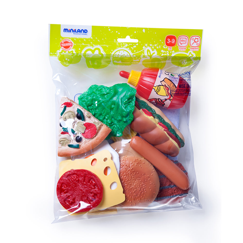 Fast Food (Comidas Rápidas), 19 Peças - NOVEDUC Equipamento Laboratório e Formação Profissional