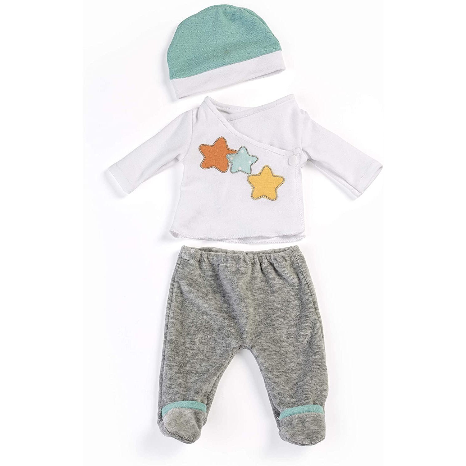 Pijama Cinzento para Bonecos Bebé 40cm - NOVEDUC Equipamento Laboratório e Formação Profissional
