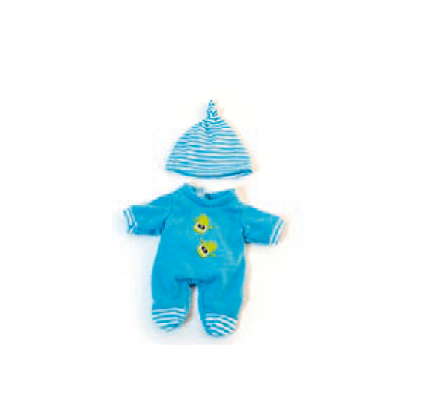 Pijama de Inverno Azul para Boneco Bebé 21cm - NOVEDUC Equipamento Laboratório e Formação Profissional