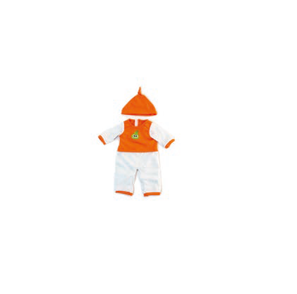 Pijama de Inverno Laranja para Boneca Bebé 38cm - NOVEDUC Equipamento Laboratório e Formação Profissional